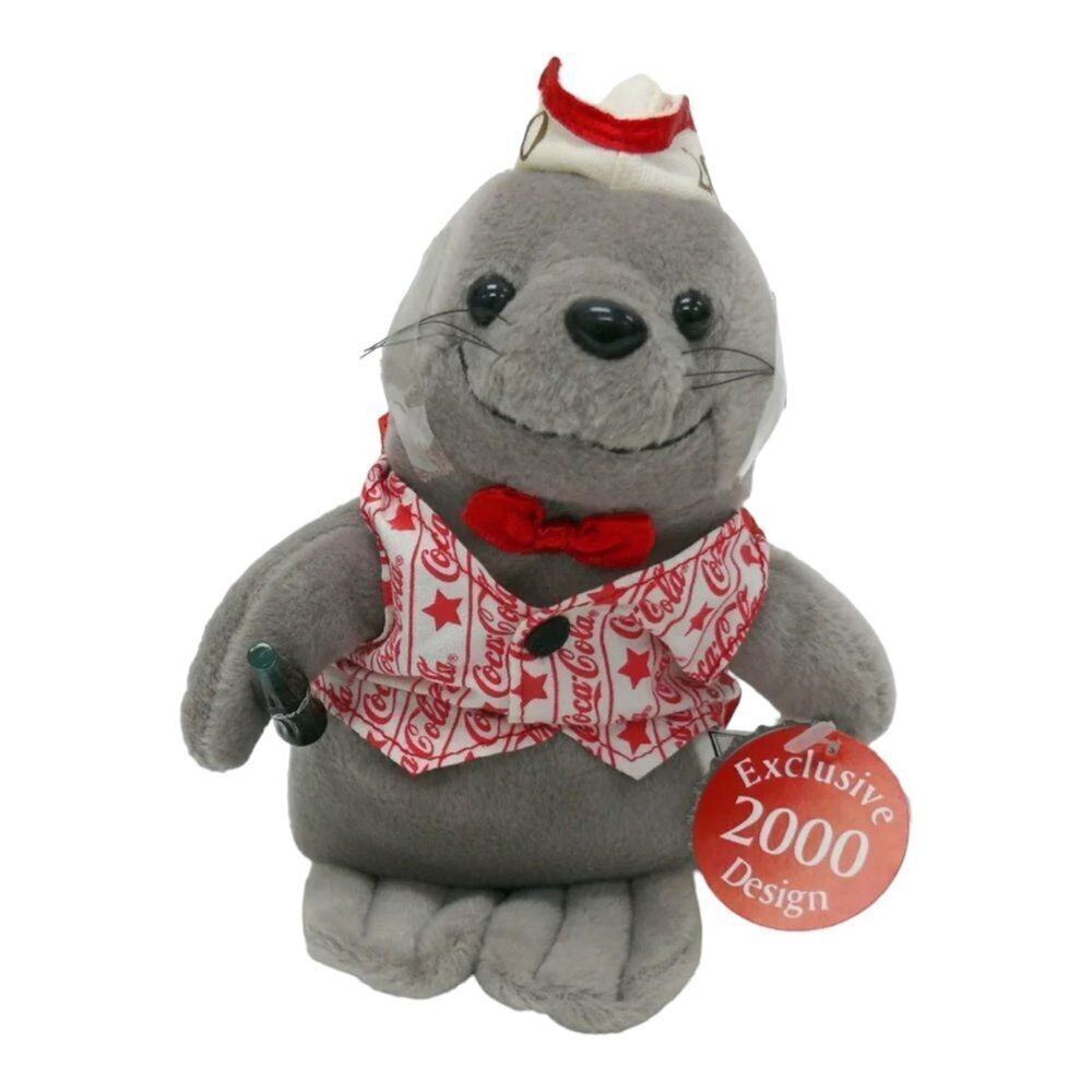 Coca-Cola - Vintage 6" Seal Beanie Bag Plush Exclusive 2000 Design